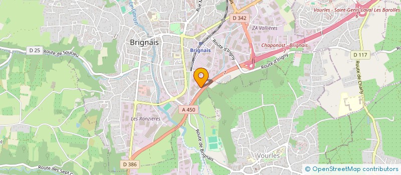 localisation de l'entreprise AUBIN à BRIGNAIS