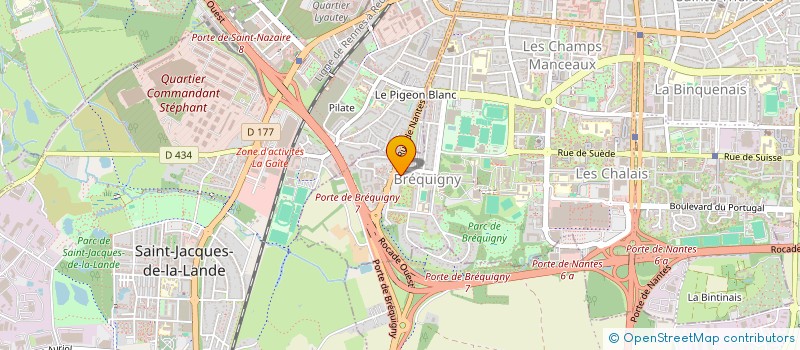 localisation de l'entreprise AUBIN BRUNE-ROPERT LE BRIS  RENNES