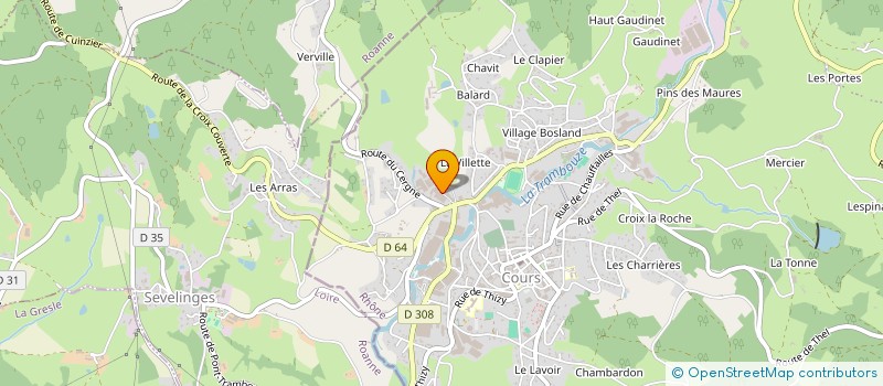 localisation de l'entreprise AUBONNET ET FILS  COURS