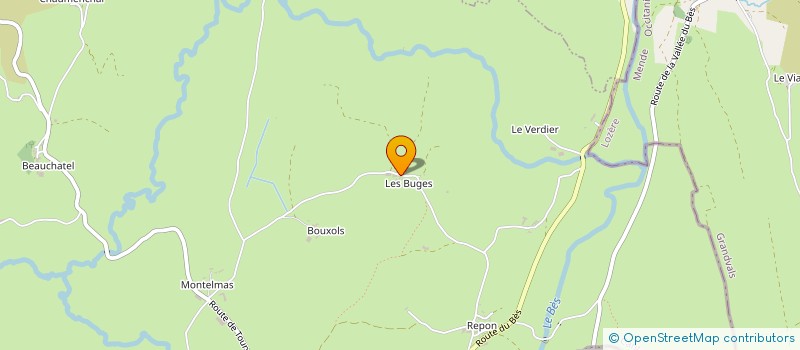 localisation de l'entreprise AUBRAC BPB 15 à SAINT-URCIZE