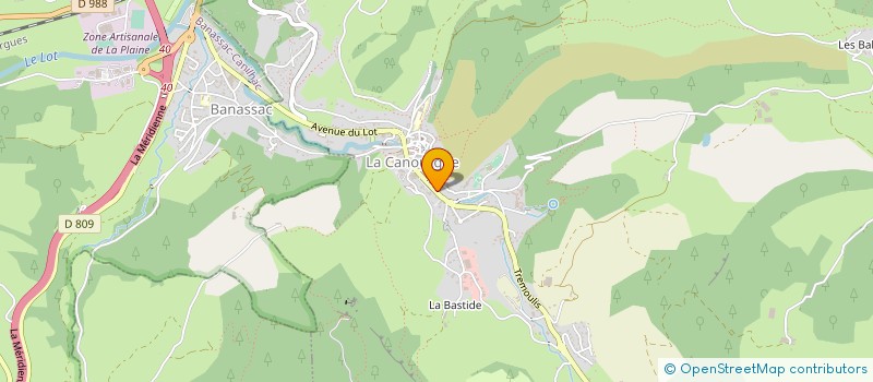 localisation de l'entreprise AUBRAC LOT CAUSSES TARN à LA CANOURGUE