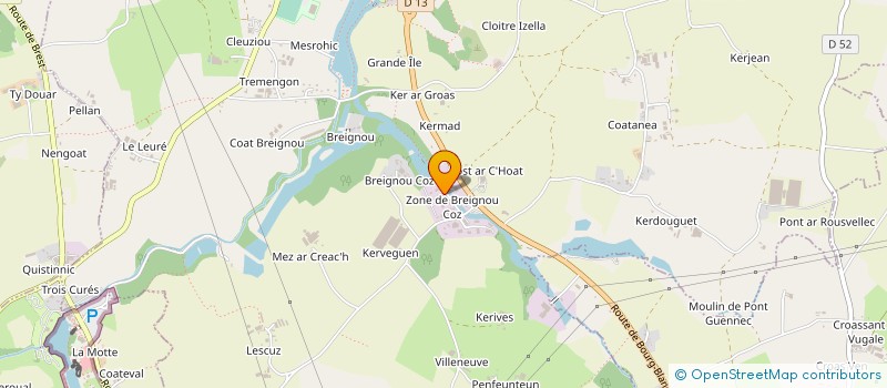 localisation de l'entreprise AUBREE CARRELAGE à BOURG-BLANC