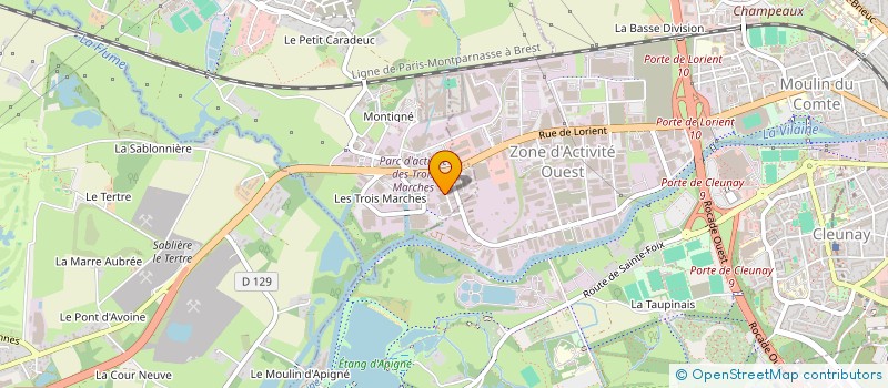 localisation de l'entreprise AUBREE KERMARIA à VEZIN-LE-COQUET