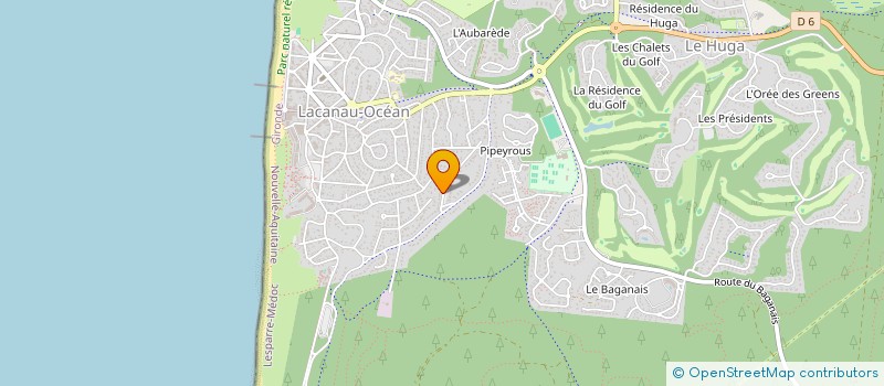 localisation de l'entreprise AUBREE SERVICES à LACANAU