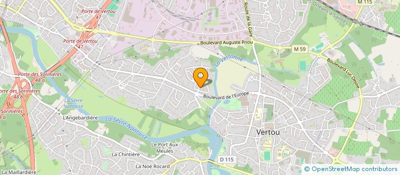 localisation de l'entreprise AUBRIMO DEVELOPPEMENT à VERTOU