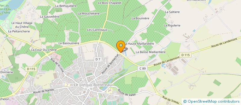 localisation de l'entreprise AUBRON COUVERTURE  LE LOROUX-BOTTEREAU