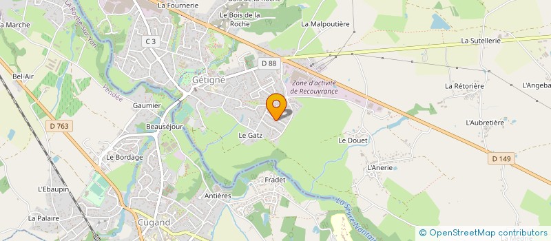 localisation de l'entreprise AUBRON ET MECHINEAU à GORGES