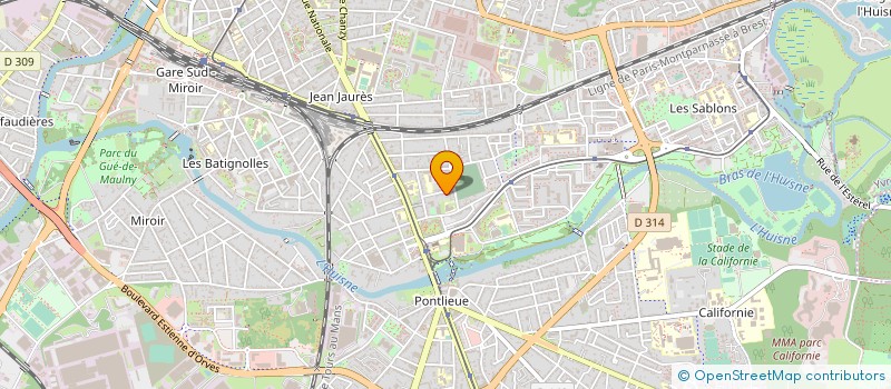 localisation de l'entreprise AUBRY CHAUFFAGE  LE MANS