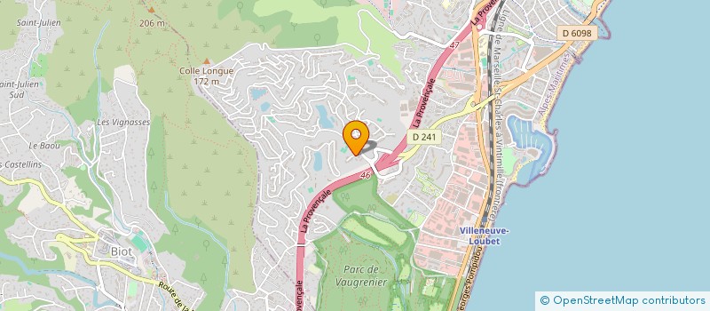 localisation de l'entreprise AUBRY & MALAUSSENA  VILLENEUVE-LOUBET