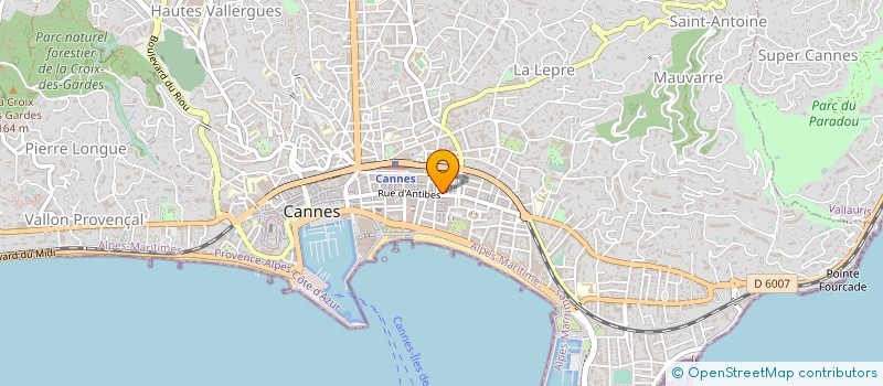 localisation de l'entreprise AUBRY SA à CANNES