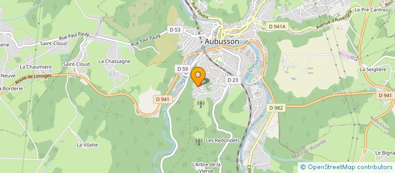 localisation de l'entreprise AUBUSSON POKER CLUB à AUBUSSON