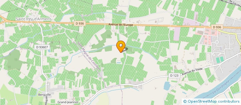 localisation de l'entreprise AUBYLAND à SAINT-MAGNE-DE-CASTILLON