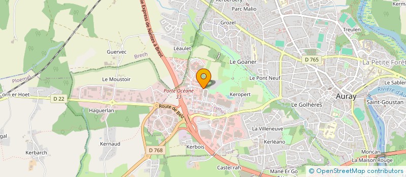 localisation de l'entreprise AUCAL à AURAY