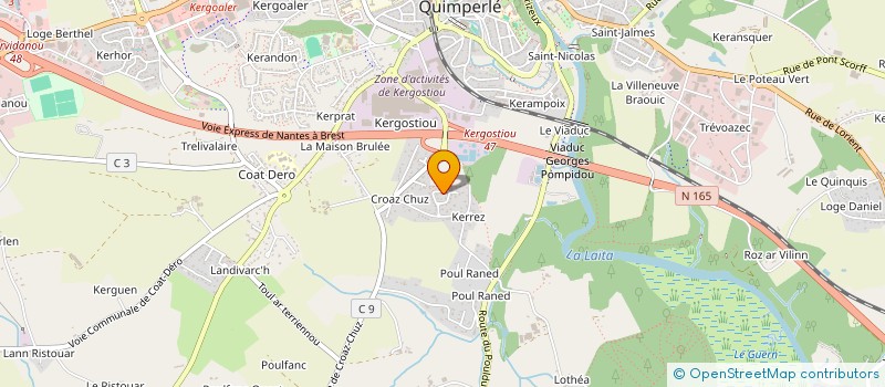 localisation de l'entreprise AUCALM  QUIMPERLE