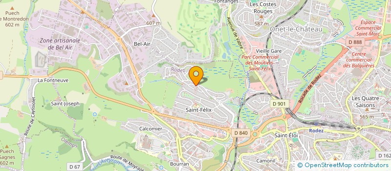 localisation de l'entreprise AUCEVI  RODEZ