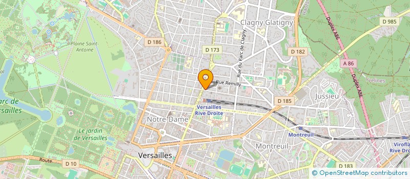 localisation de l'entreprise AUCTUS à VERSAILLES