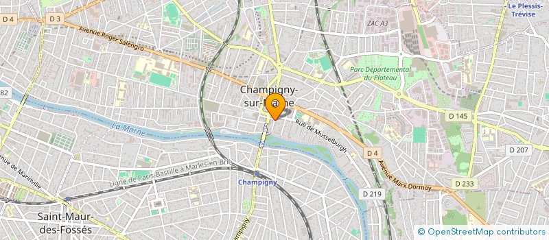 localisation de l'entreprise AUD'EAR à CHAMPIGNY-SUR-MARNE