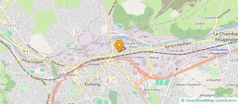 localisation de l'entreprise AUDA ARCHITECTE  FIRMINY