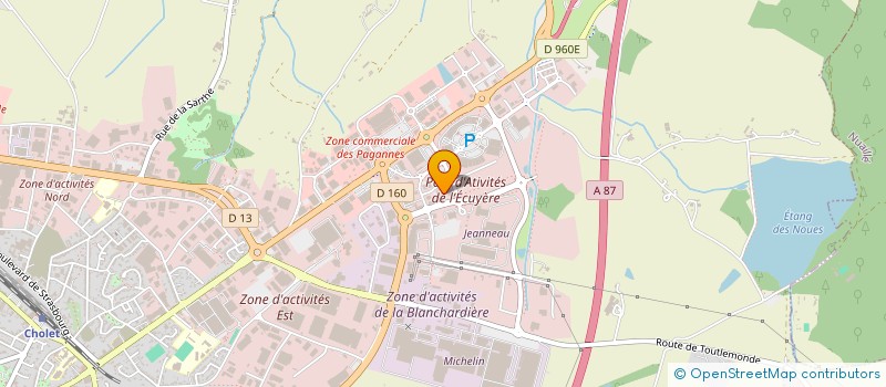 localisation de l'entreprise AUDACEA à CHOLET