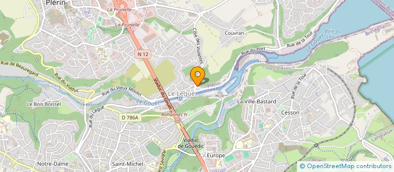 localisation de l'entreprise AUDANE à SAINT-BRIEUC