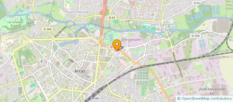 localisation de l'entreprise AUDASSE à ARRAS