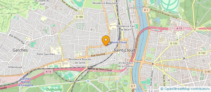 localisation de l'entreprise AUDATIA à SAINT-CLOUD