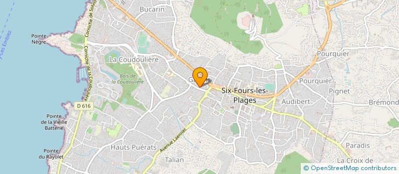 localisation de l'entreprise AUDAUBAME à SIX-FOURS-LES-PLAGES
