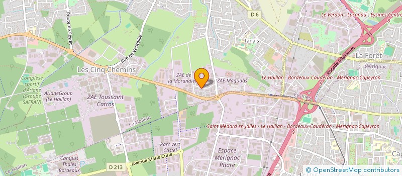 localisation de l'entreprise AUDAVI  LE HAILLAN