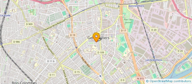 localisation de l'entreprise AUDE à GENNEVILLIERS