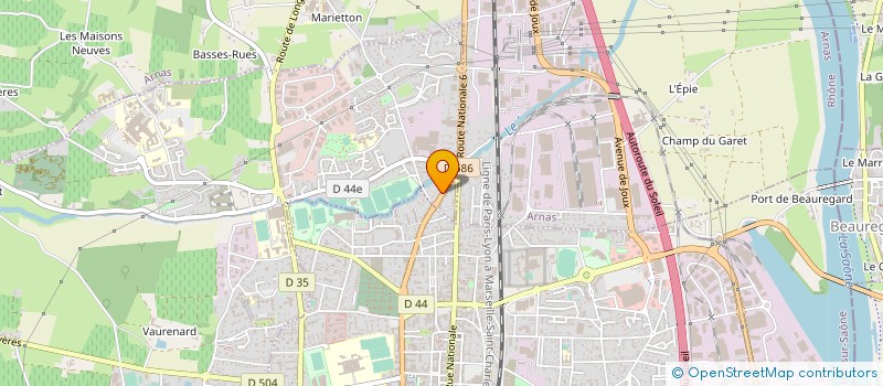 localisation de l'entreprise AUDE ASCENSEUR à ARNAS