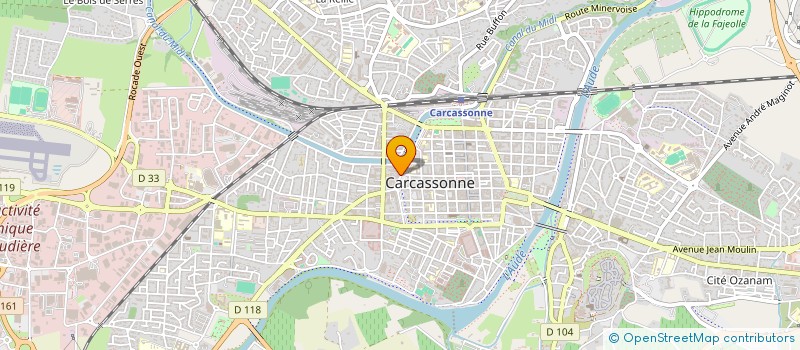 localisation de l'entreprise AUDE AUDIT ET COMPTABILITE  CARCASSONNE