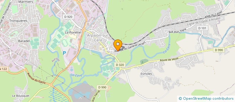 localisation de l'entreprise AUDE BRUNHES à ARPAJON-SUR-CERE