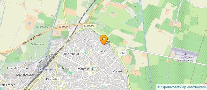 localisation de l'entreprise AUDE BUREAUTIQUE SERVICE  NARBONNE