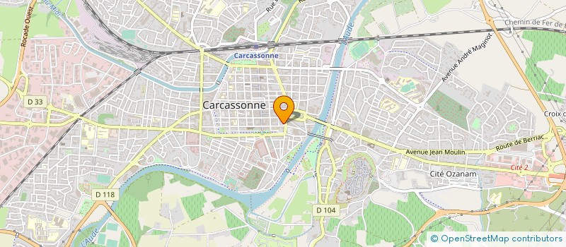 localisation de l'entreprise AUDE CONTACT à CARCASSONNE