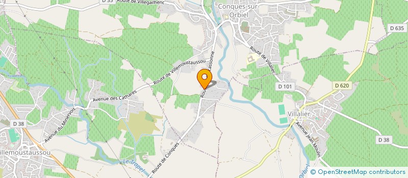 localisation de l'entreprise AUDE DIAGNOSTICS EXPERTISE FUENTE à CONQUES-SUR-ORBIEL