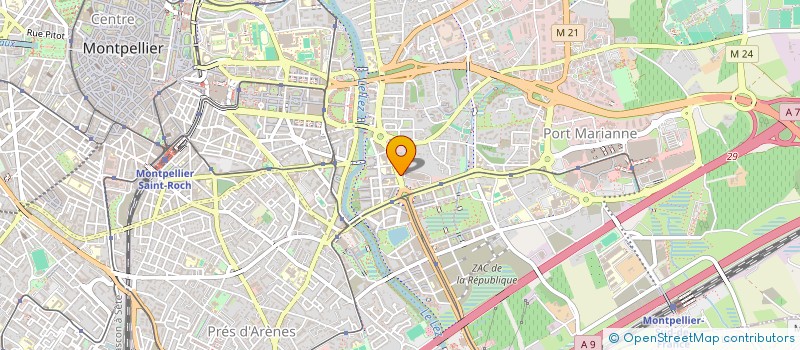 localisation de l'entreprise AUDE DISTRIBUTION MATERIAUX à MONTPELLIER