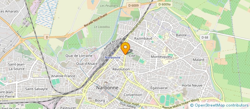 localisation de l'entreprise AUDE DOMICILE AIDE ET ASSISTANCE à NARBONNE