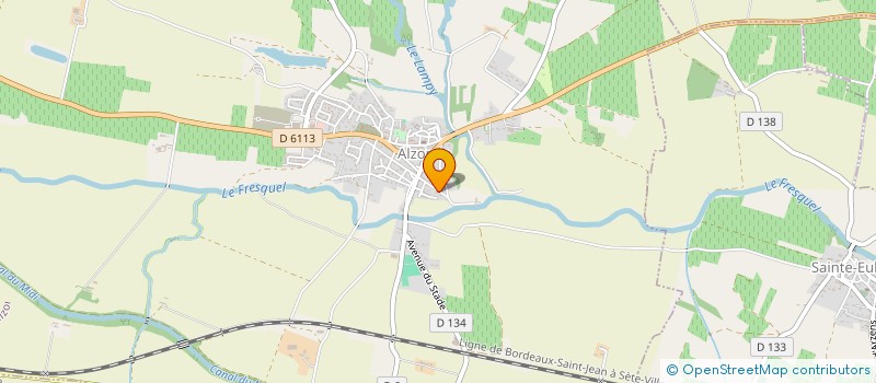 localisation de l'entreprise AUDE-ELEC à ALZONNE