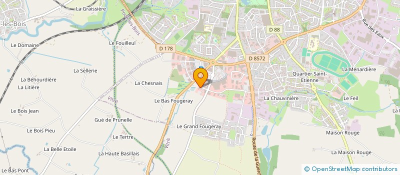 localisation de l'entreprise AUDE ET F  VITRE