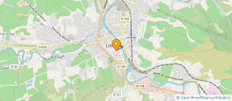 localisation de l'entreprise AUDE IMMOBILIER.COM à LIMOUX