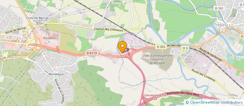 localisation de l'entreprise AUDE LOISIR CAMPING CAR à TREBES