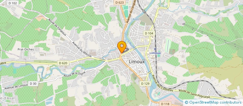 localisation de l'entreprise AUDE MICRO SYSTEMES à LIMOUX