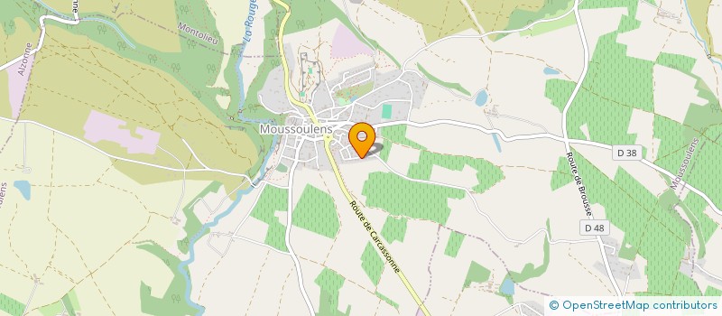 localisation de l'entreprise AUDE POMPES FUNEBRES à MOUSSOULENS