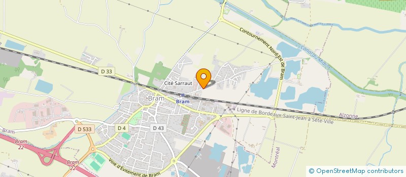 localisation de l'entreprise AUDE T.P  BRAM