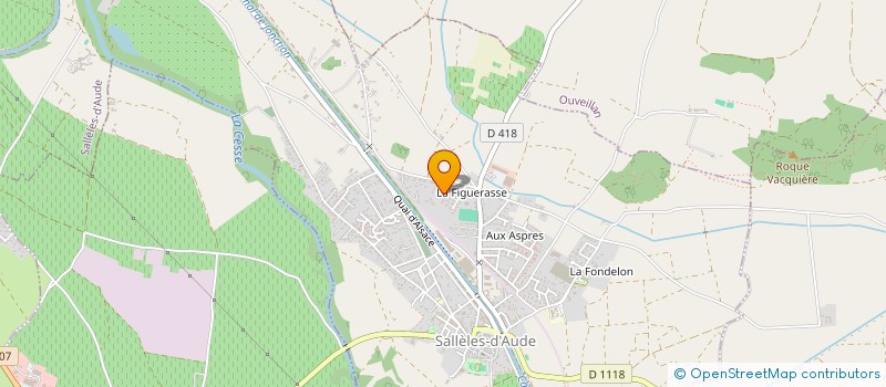 localisation de l'entreprise AUDE TRAVAUX  SALLELES-D'AUDE