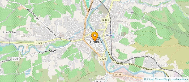localisation de l'entreprise AUDE VALLEES IMMOBILIER SARL à LIMOUX