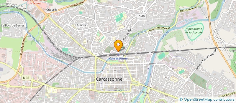 localisation de l'entreprise AUDE XIII CATHARE  CARCASSONNE