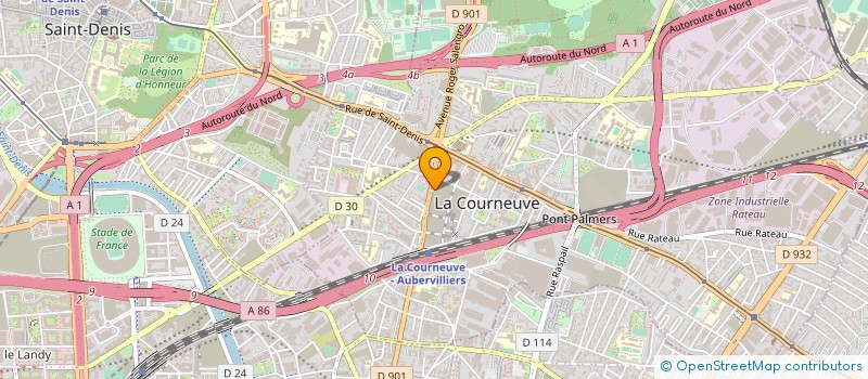 localisation de l'entreprise AUDELAN JEAN à LA COURNEUVE