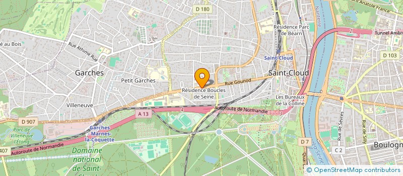 localisation de l'entreprise AUDELEO à SAINT-CLOUD