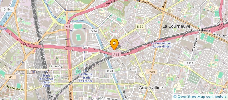 localisation de l'entreprise AUDELIA  AUBERVILLIERS